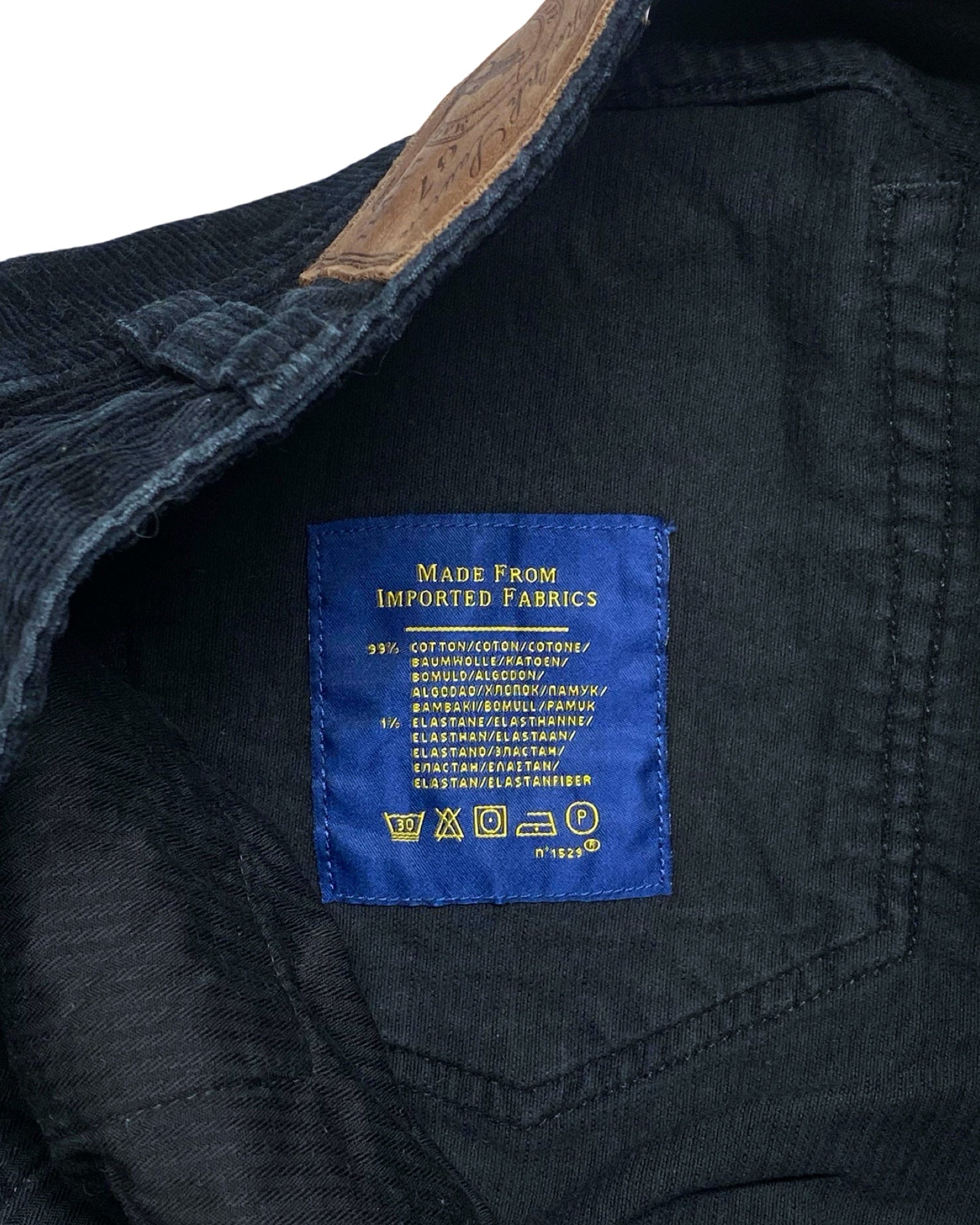 Polo Ralph Lauren Black Corduroy Jeans - Slim Straight Fit | Waist 32” | Length 42.5”