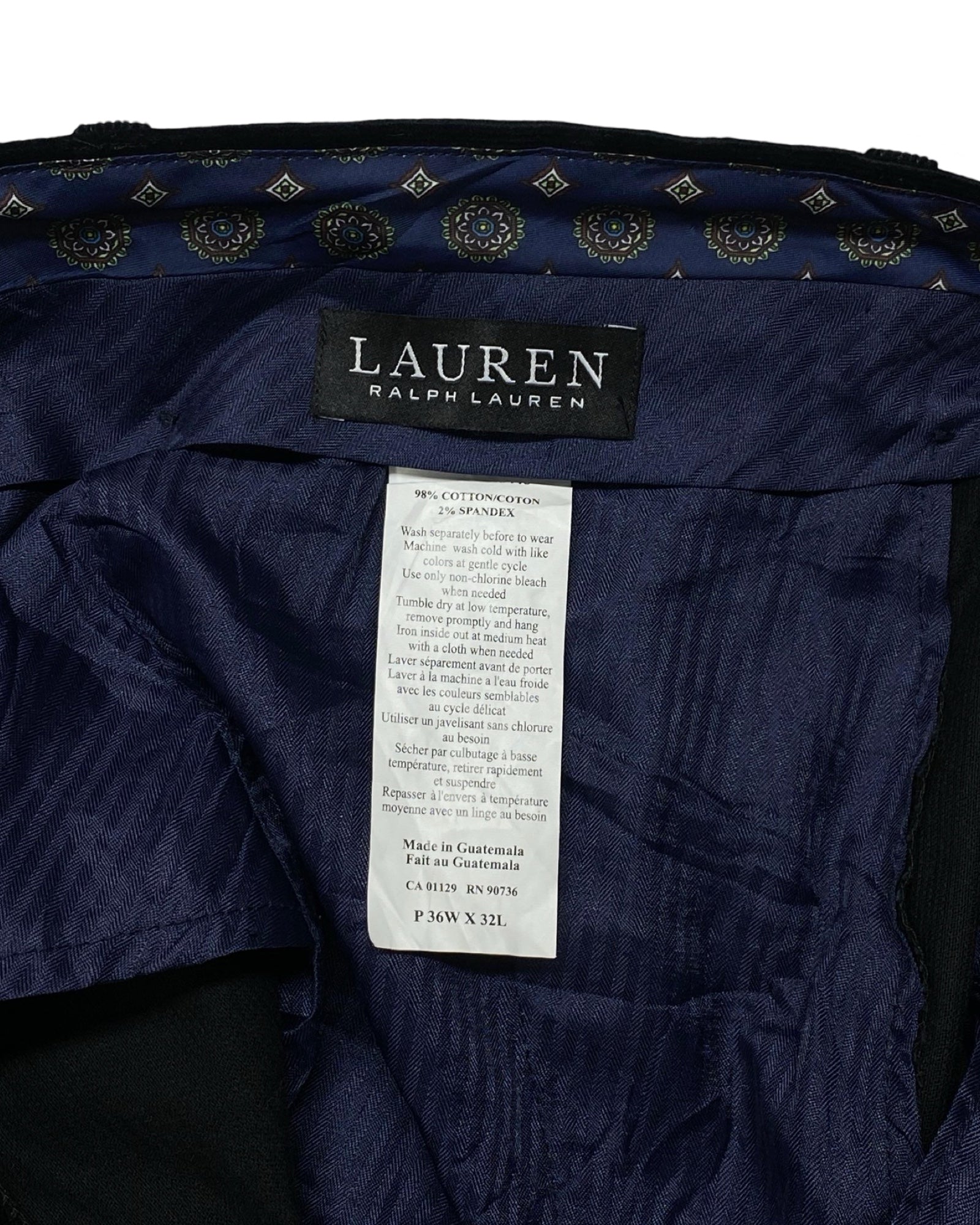 Lauren Ralph Lauren Black Corduroy Pants | Waist 36” | Length 43”