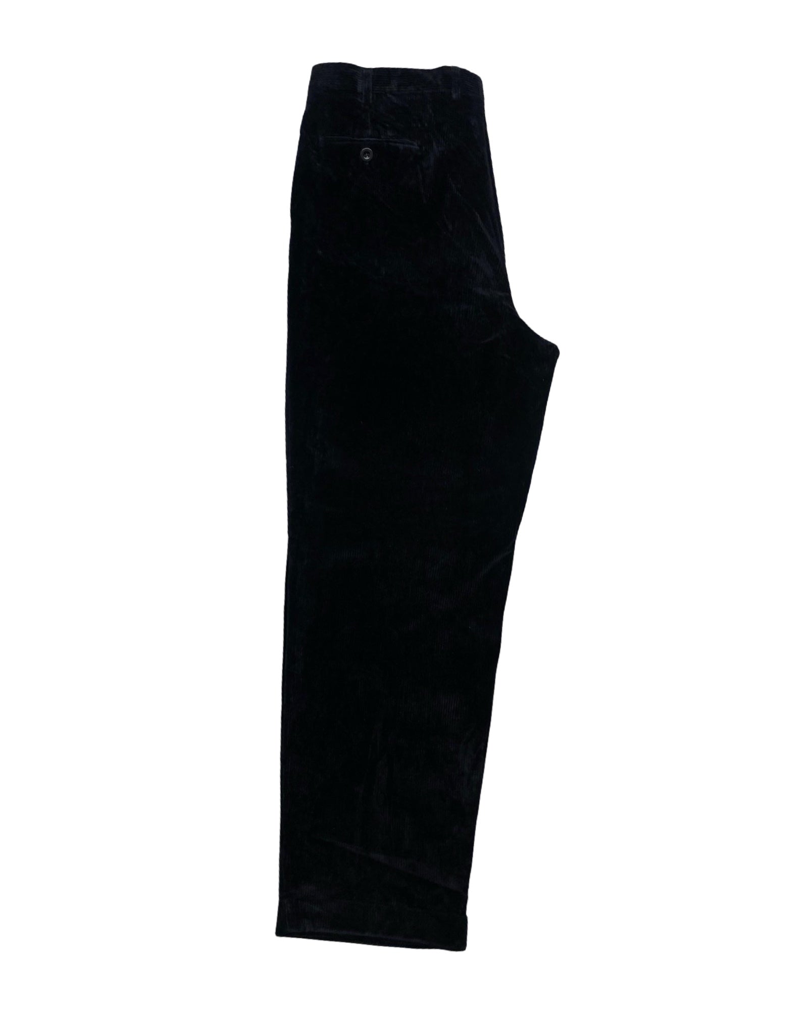 Brioni Black Corduroy Pleated Trousers | Waist 38” | Length 44”