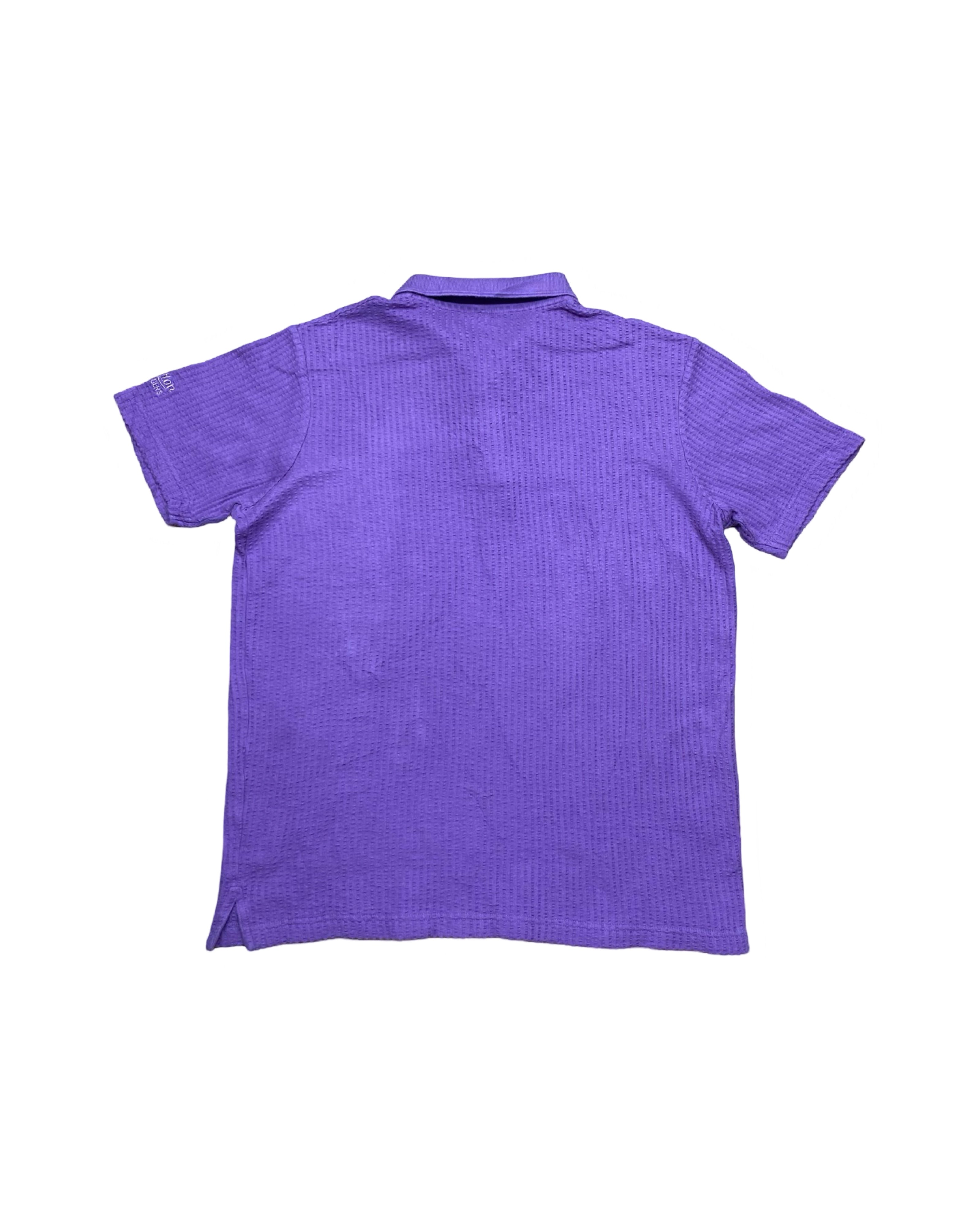 Cotton Traders Purple Knitted Polo Shirt | M | Chest 22”