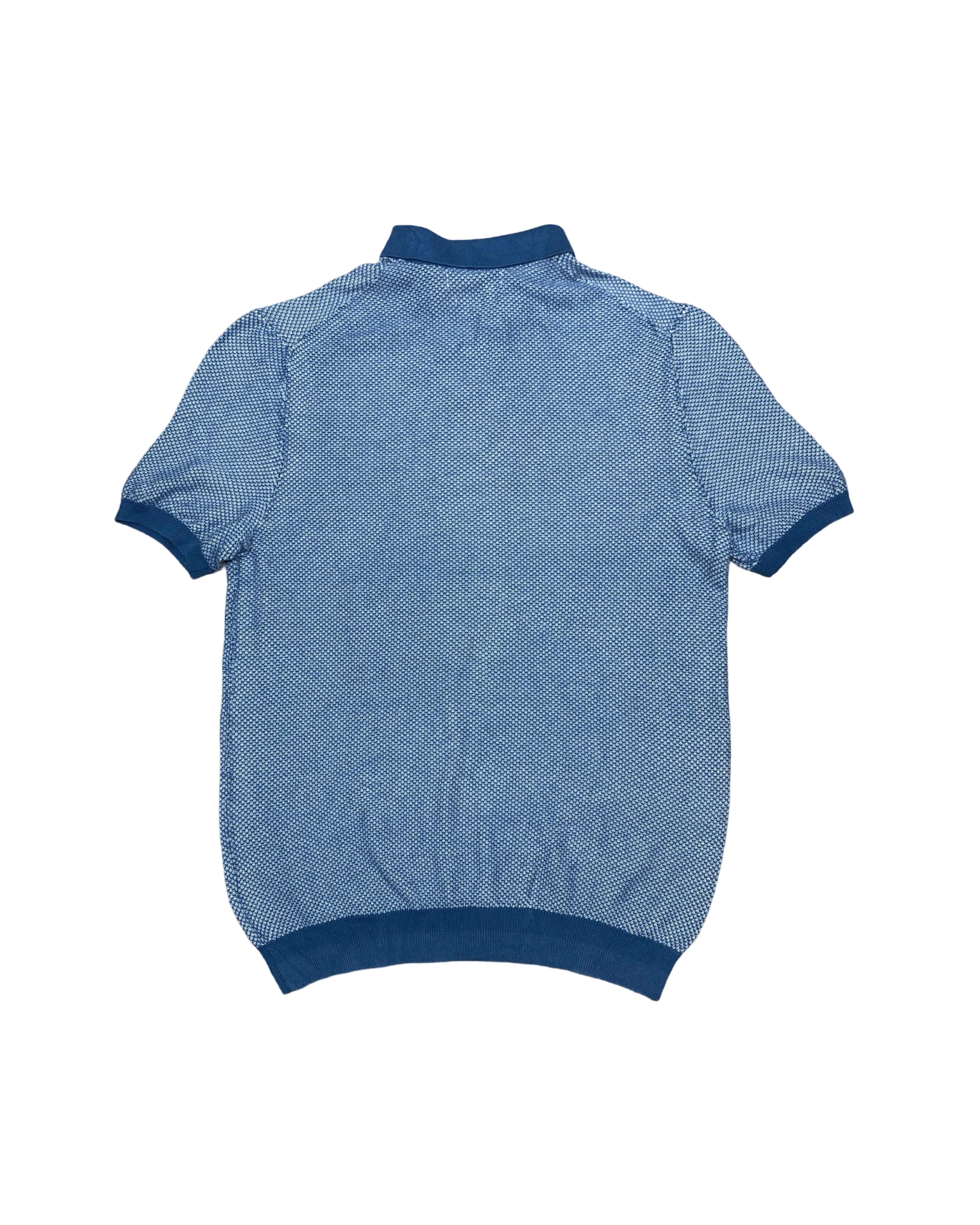 Autograph Blue Textured Polo Shirt | Medium | Chest 20”