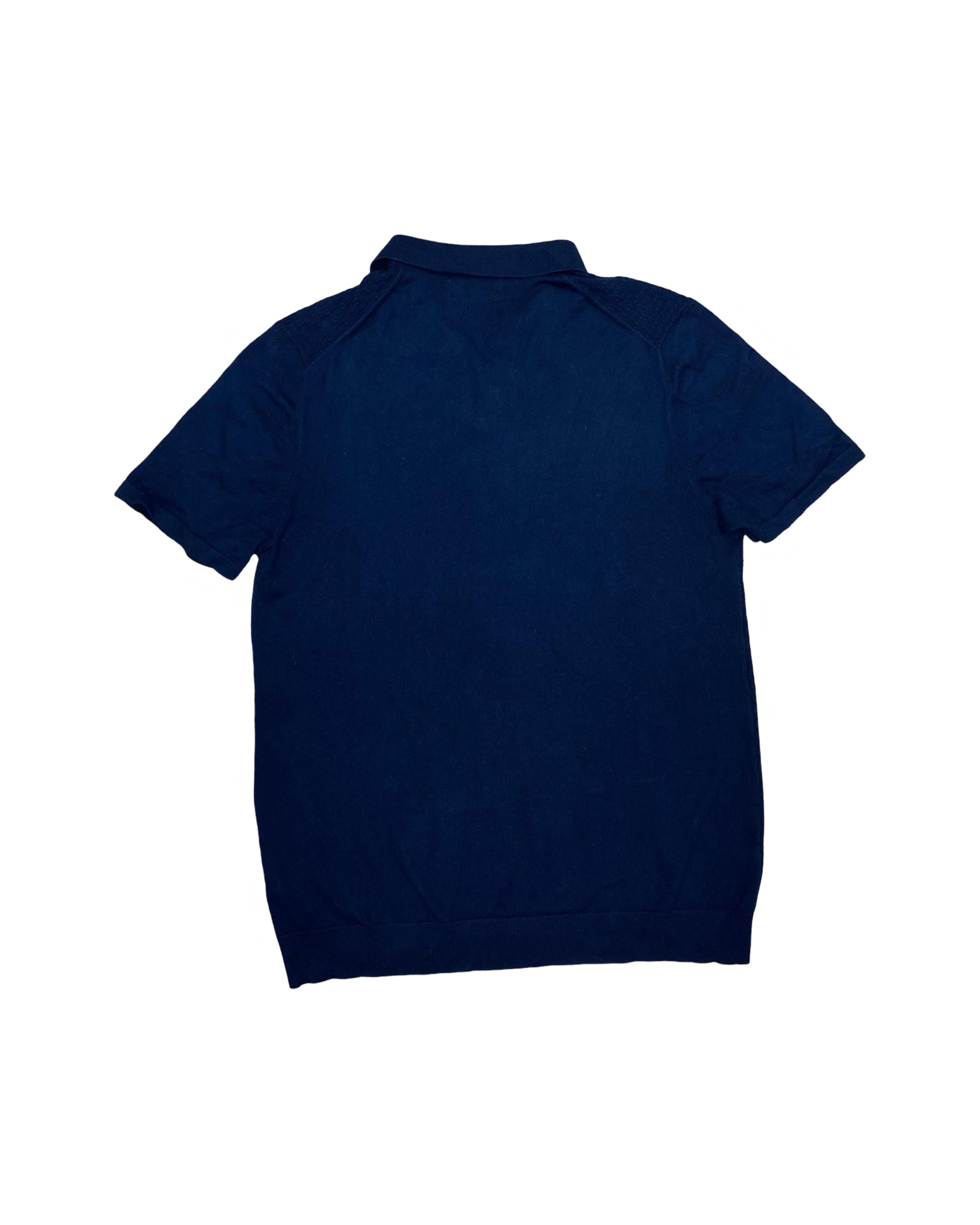 Autograph Navy Textured Polo Shirt | Medium | Chest 21.5”