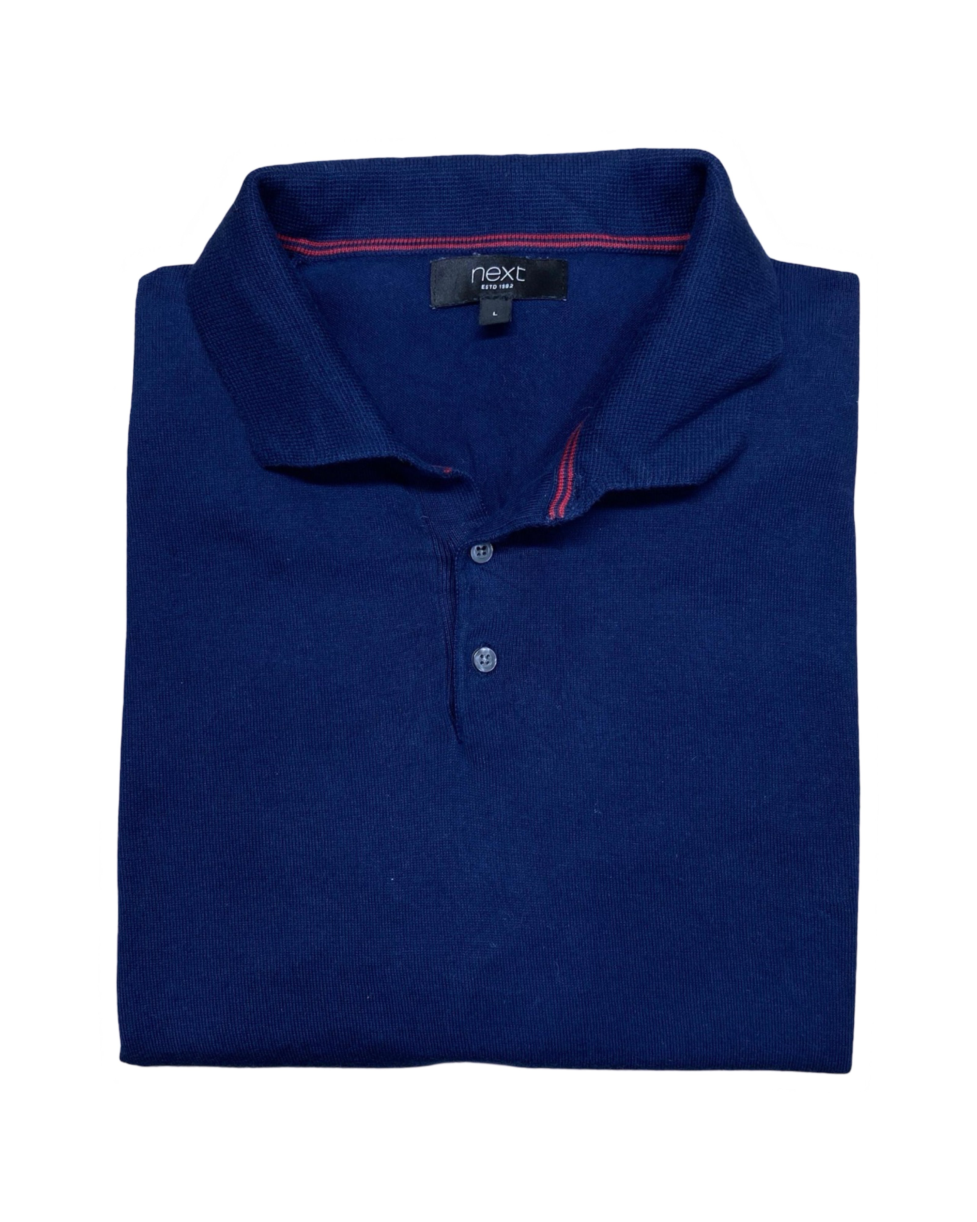 Next Navy Blue Polo Shirt | Large | Chest 21”