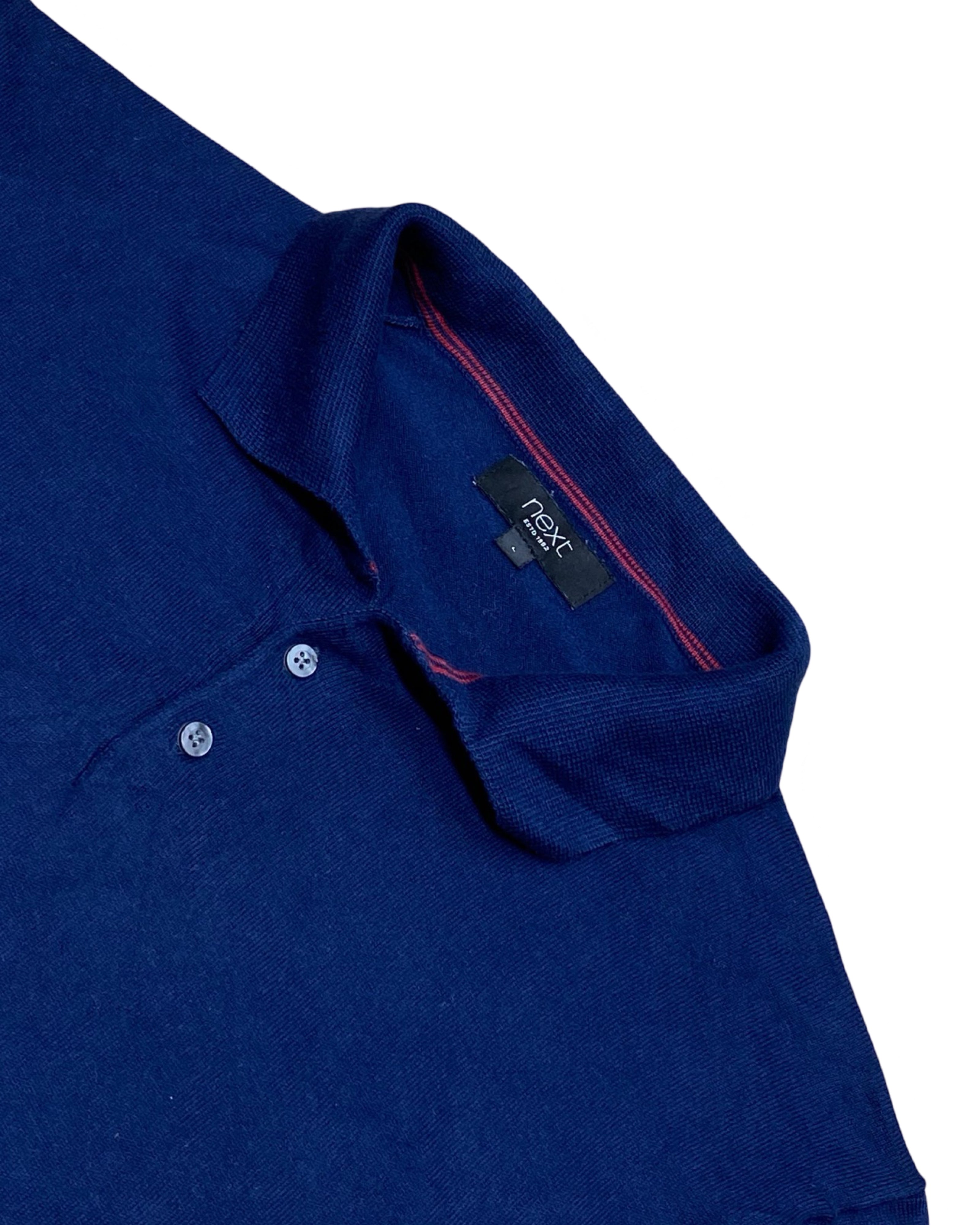 Next Navy Blue Polo Shirt | Large | Chest 21”