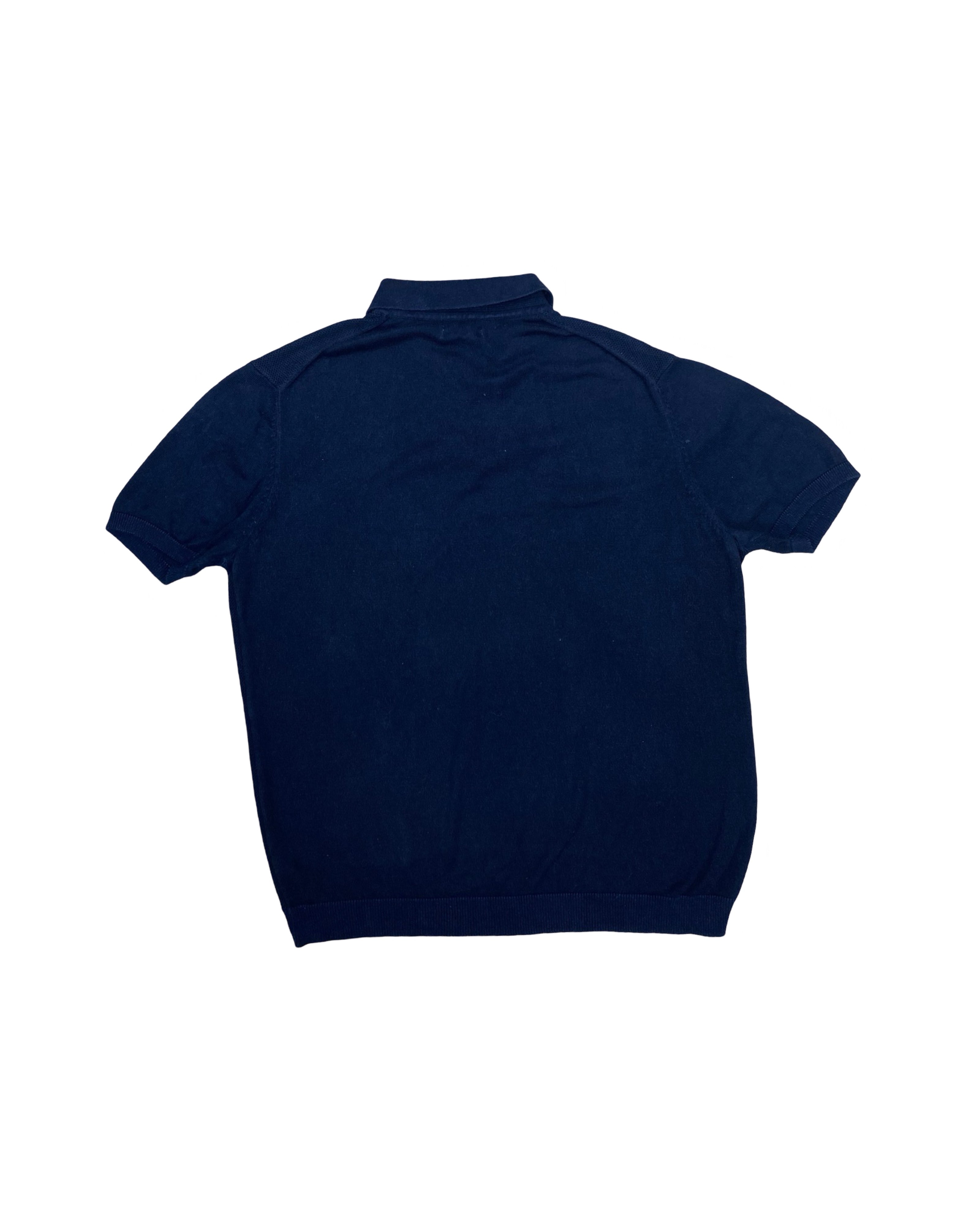 TU Man Navy Blue Knitted Polo Shirt | XL | Chest 25”