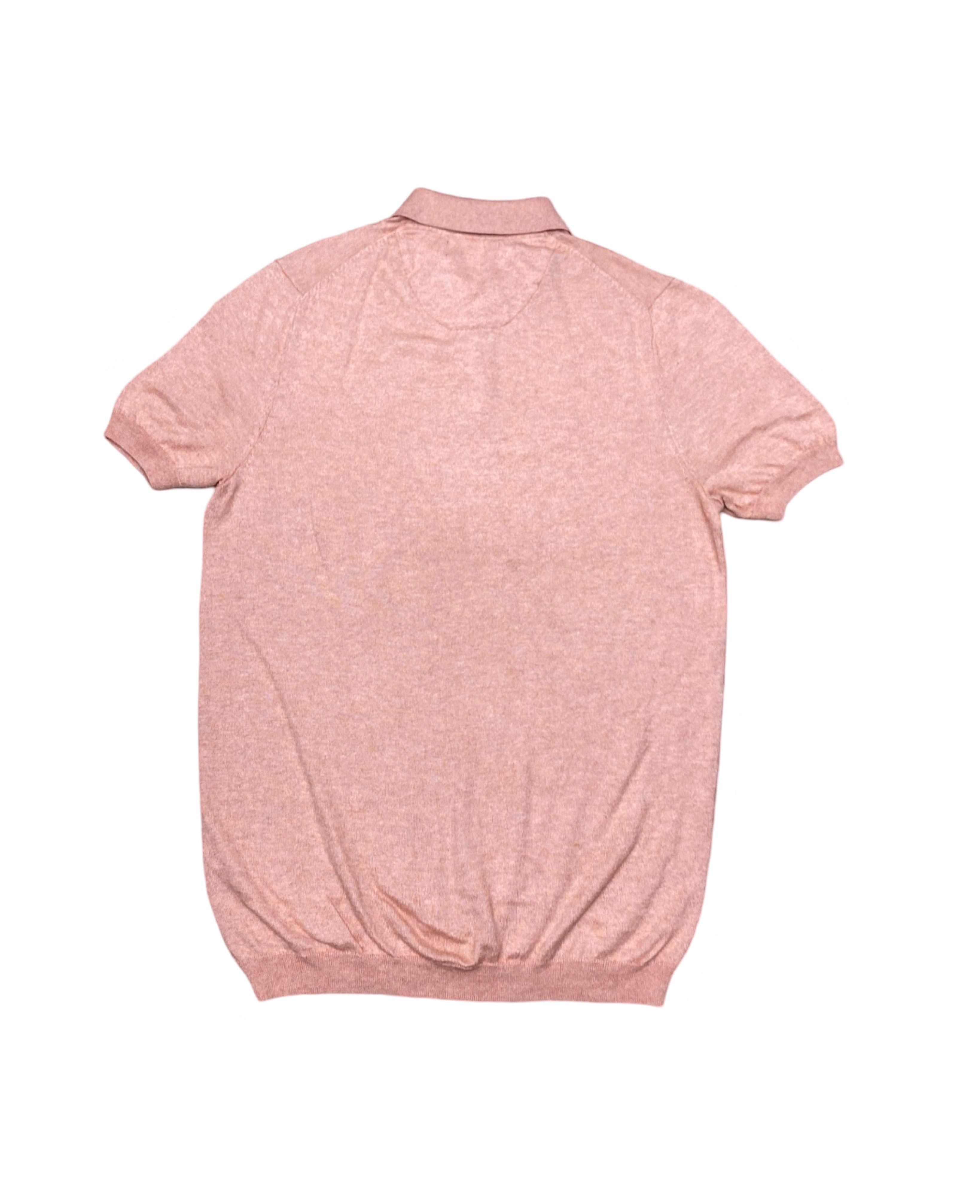 Nordstrom Peach Knit Polo Shirt | Small | Chest 19”