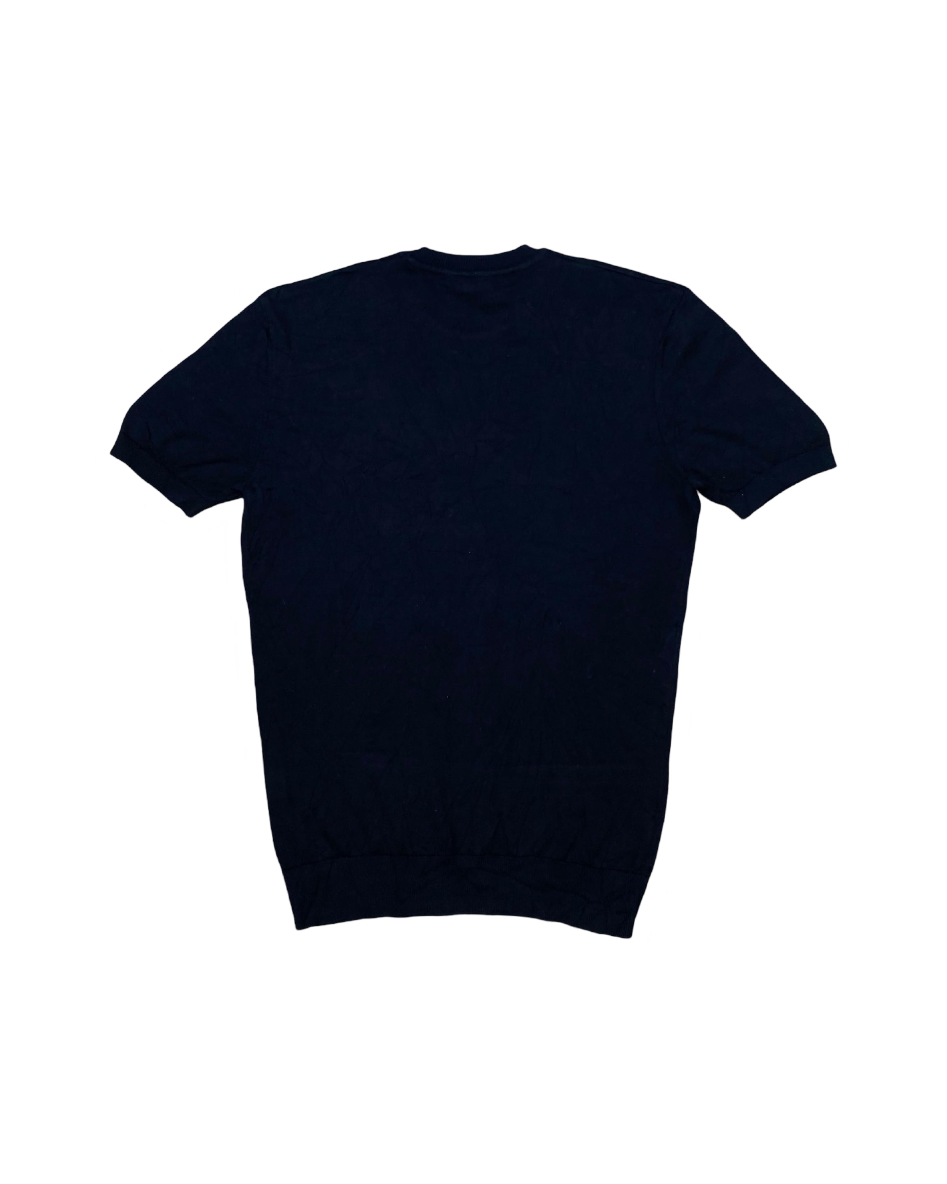 ARNE Black Knit Crewneck Tee | Small | Chest 19.5”