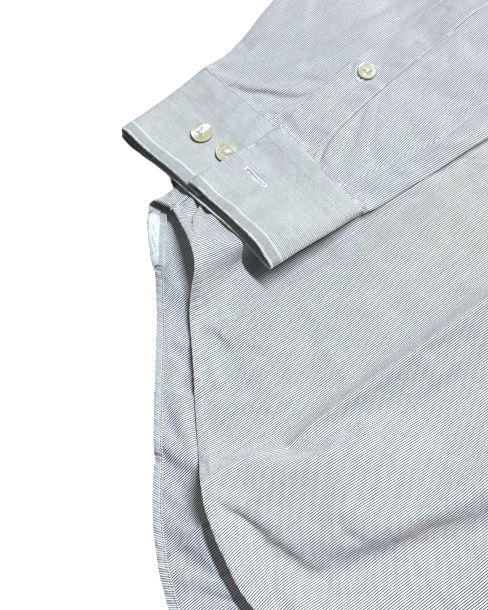 Calvin Klein Gray Pinstripe Slim Fit Shirt | Chest 22.5” | Medium